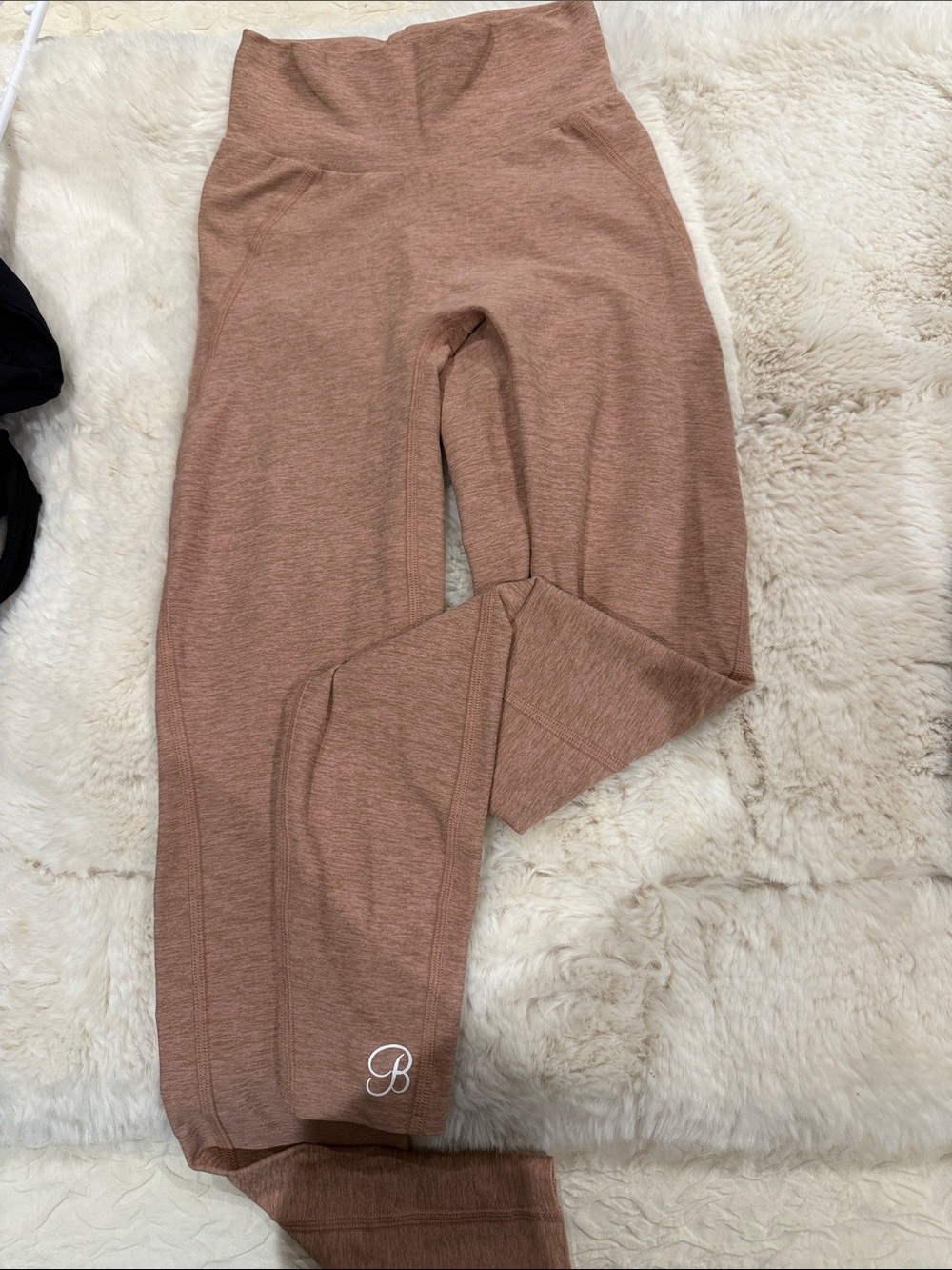 Bombshell Sportswear Rose Brown High-Waist Leggings with Logo